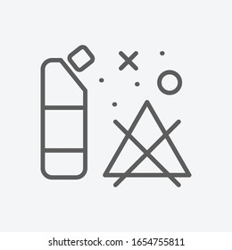 Caution icon line symbol. Isolated vector illustration of icon sign concept for your web site mobile app logo UI design.