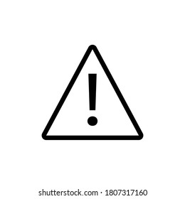 Caution icon / sign in flat style isolated