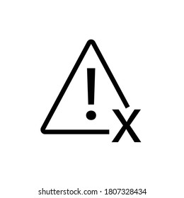Caution icon / sign in flat style isolated. EPS 10