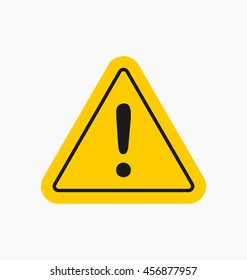 Caution Icon / Sign In Flat Style Isolated. Warning Symbol For Your Web Site, Logo, App, UI Design. 