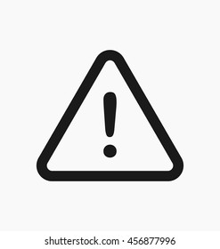 Caution icon / sign in flat style isolated. Warning symbol for your web site