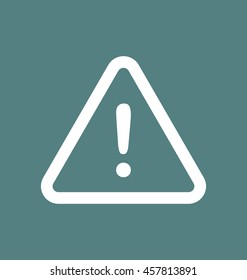 Caution icon / sign in flat style isolated. Warning symbol for your web site, logo, app, UI design. Vector illustration.