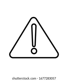 Caution icon sign isolated on white vector eps 10