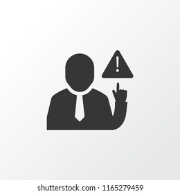 Caution icon symbol. Premium quality isolated warning element in trendy style.