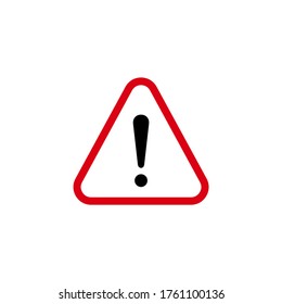 Icono de advertencia ilustración vectorial en fondo blanco