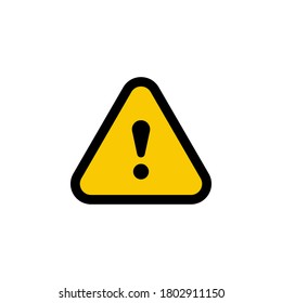 Símbolo de icono de precaución vector aislado en fondo blanco
