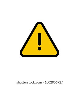 Caution icon symbol vector isolated on white background
