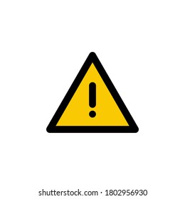 Caution icon symbol vector isolated on white background
