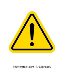 Caution icon with triangle form. Danger sign on isolated background. Caution warning icon.Triangle warning icon in flat style.vector illustration eps10