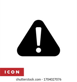 Caution icon vector. Exclamation sign symbol