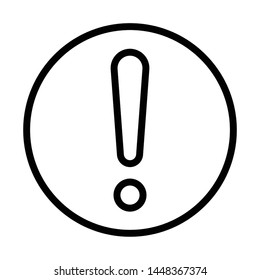 Caution Icon, Vector Illustration,User Interface Outline