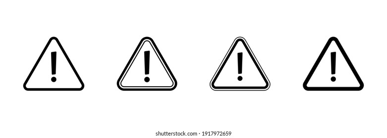 Caution icon vector. Warning icon symbol. Exclamation Mark icon.