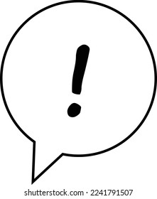 Caution icon vector. Warning icon symbol. Exclamation Mark icon in bubble vector