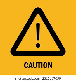 Caution Icon  Warning Sign Icon. Vector illustration.