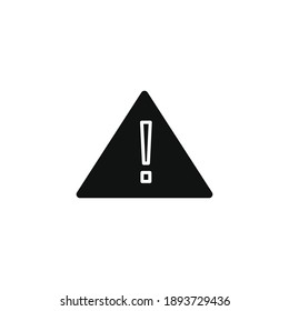 Icono de precaución para tu sitio web, logotipo, aplicación, interfaz de usuario, impresión de producto. Icono de ilustración plana de vector de silueta plana de concepto de precaución