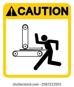 Caution Kickback Hazard Symbol Sign, Vector Illustration, Isolate On White Background Label.EPS10