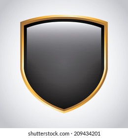 caution label over gray black background vector illustration