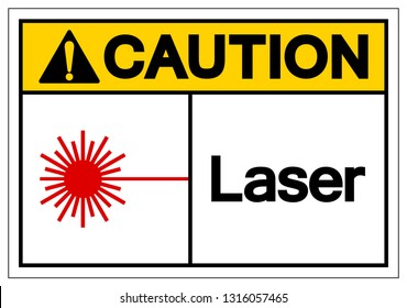 Caution Laser Symbol Sign ,Vector Illustration, Isolate On White Background Label. EPS10
