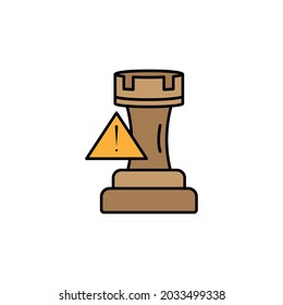 caution line colored icon. Signs and symbols can be used for web, logo, mobile app, UI, UX