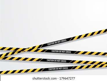caution line. Do not cross. Vector crime scene background.