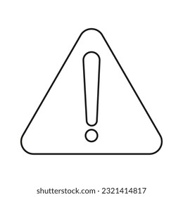 Caution line icon. Exclamation mark icon. Vector illustration. stock image.