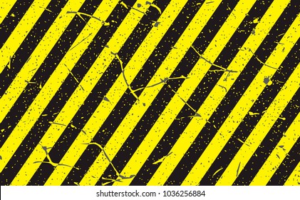 Caution line yellow and black color with texture.