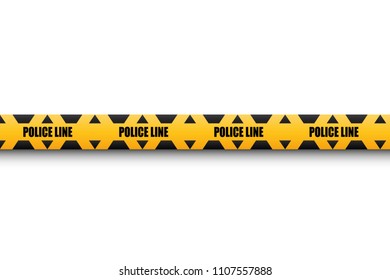 Caution lines isolated. Warning tapes. Danger signs. Vector illustration.