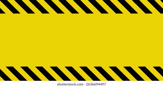Caution lines. Warning sign with distinctive black and yellow stripes for safety warning. Vector illustration