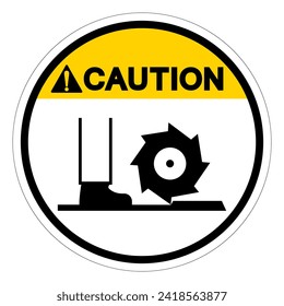 Caution Low Machinery Symbol Sign, Vector Illustration, Isolate On White Background Label .EPS10