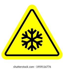 Caution low temperature hazard sign icon. ESP10