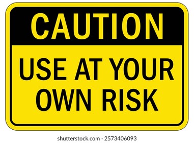 Caution machine hazard sign and labels