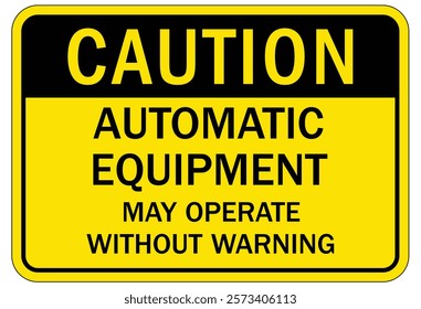 Caution machine hazard sign and labels