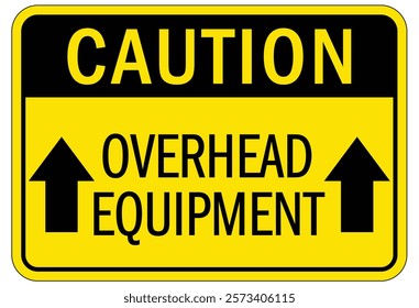 Caution machine hazard sign and labels