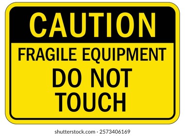 Caution machine hazard sign and labels