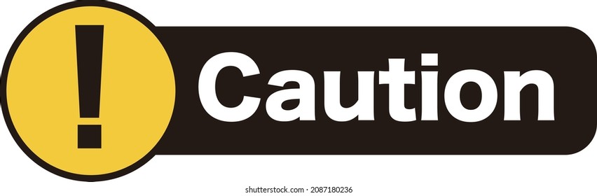 Caution Mark icon and Caution character. vector.