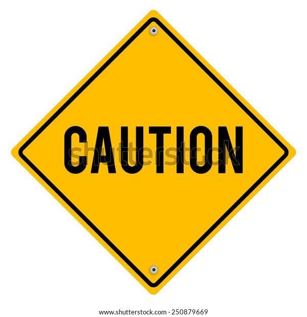 Caution Metal Sign Vector Illustration Stock Vector (Royalty Free ...