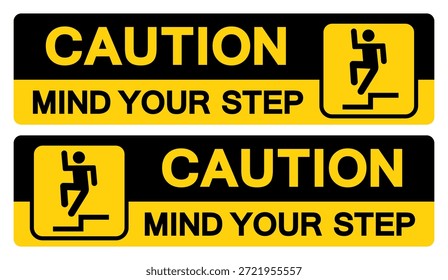 Precaución Tenga En Cuenta Su Signo De Símbolo De Paso, Ilustración vectorial, Aislado En La Etiqueta De Fondo Blanco. EPS10