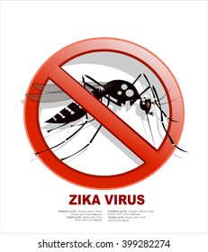 Caution Of Mosquito Icon, Spread Of Zika And Dengue Virus. (Vector Design)