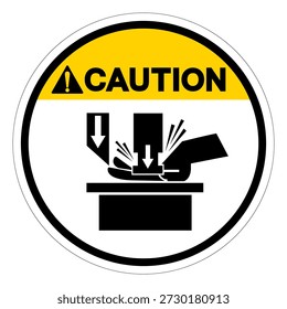 Caution Moving Blade and Toling Symbol Sign,Vector Illustration, Isolated On White Background Label.EPS10
