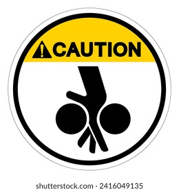 Caution Moving Equipment Can Cause Severe Injury Symbol Sign, Vector Illustration, Isolate On White Background Label .EPS10