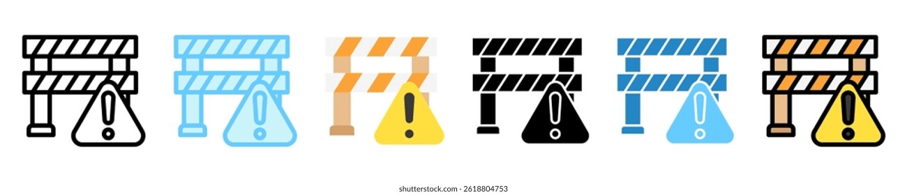 Caution multi style, mini illustration icon. use for modern concept, print, UI, UX kit, web and app development. Vector EPS 10, related to labor day, industry, worker.
