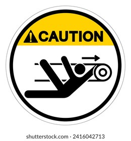 Caution Nip Hazard Symbol Sign, Vector Illustration, Isolate On White Background Label .EPS10