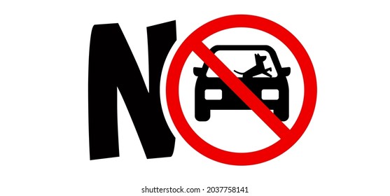 Caution No Dog Inside In A Hot Car Or Parking In The Sun Weather Signs Stop Halt Allowed Pictogram Icon Vector Dogs Or Pets Symbol Beware Pet Or Animals Leaving In A Parked Cars Warning No Ban Icons