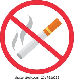 Caution no smoking cigarettes sign or symbol