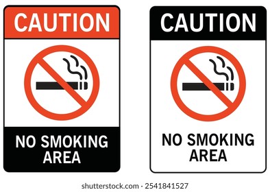 Caution No Smoking Symbol Sign, Vector Illustration
