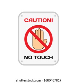 Icono "Precaución, Sin Tacto" : Tema social, infografías y otros activos relacionados con gráficos.