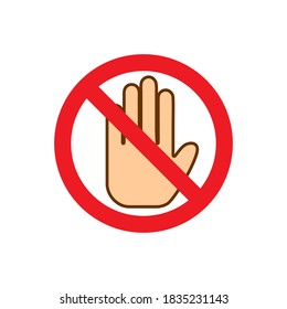 Icono de "Cuidado, no toque": Tema social, infografías y otros activos relacionados con el gráfico.