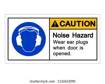 Caution Noise Hazard Symbol Sign,Vector Illustration, Isolate On White Background, Label ,Icon. EPS10