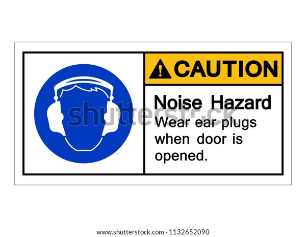 Caution Noise Hazard Symbol Signvector Illustration Stock Vector