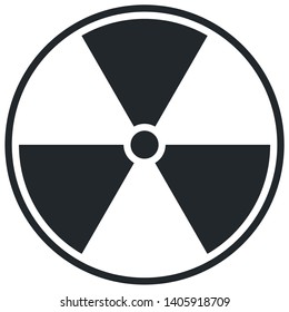 Caution nuclear atom power or Nuclear radiation sign vector illustration